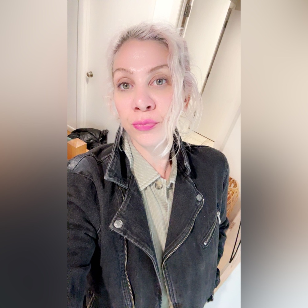 Black Denim Biker Jacket
The Gap